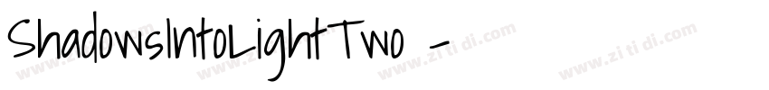 ShadowsIntoLightTwo 字体转换